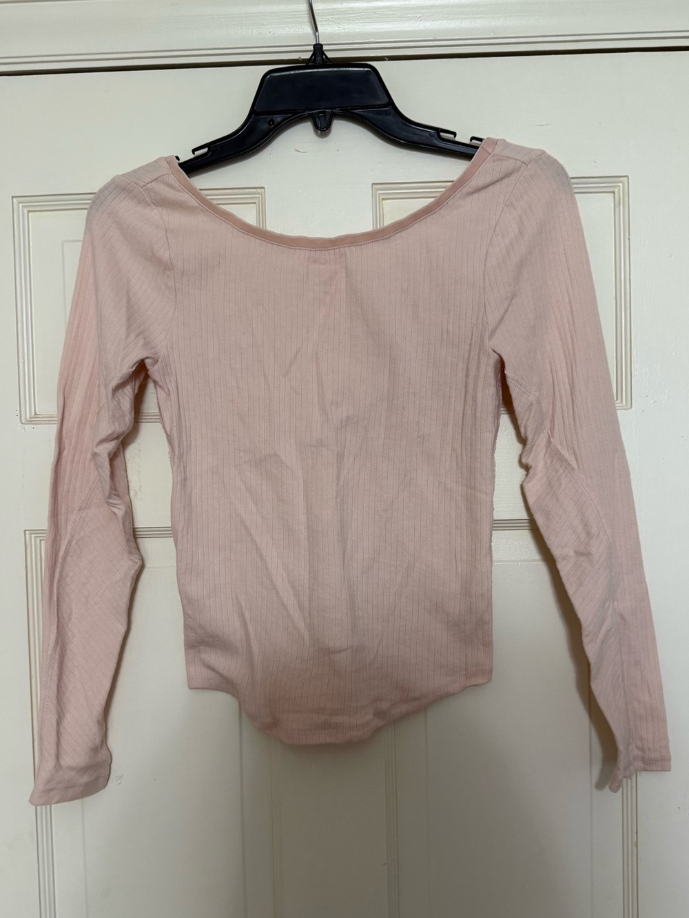 Free People Intimately Ribbed Scoop Back Light Pink Layering Top - S